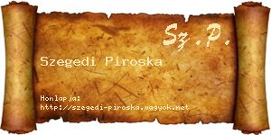 Szegedi Piroska névjegykártya